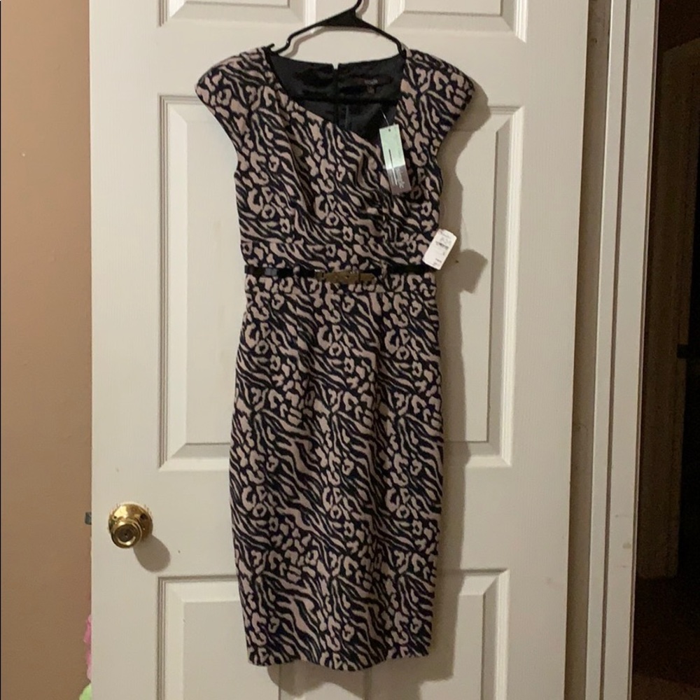 Black and Tan animal print dress